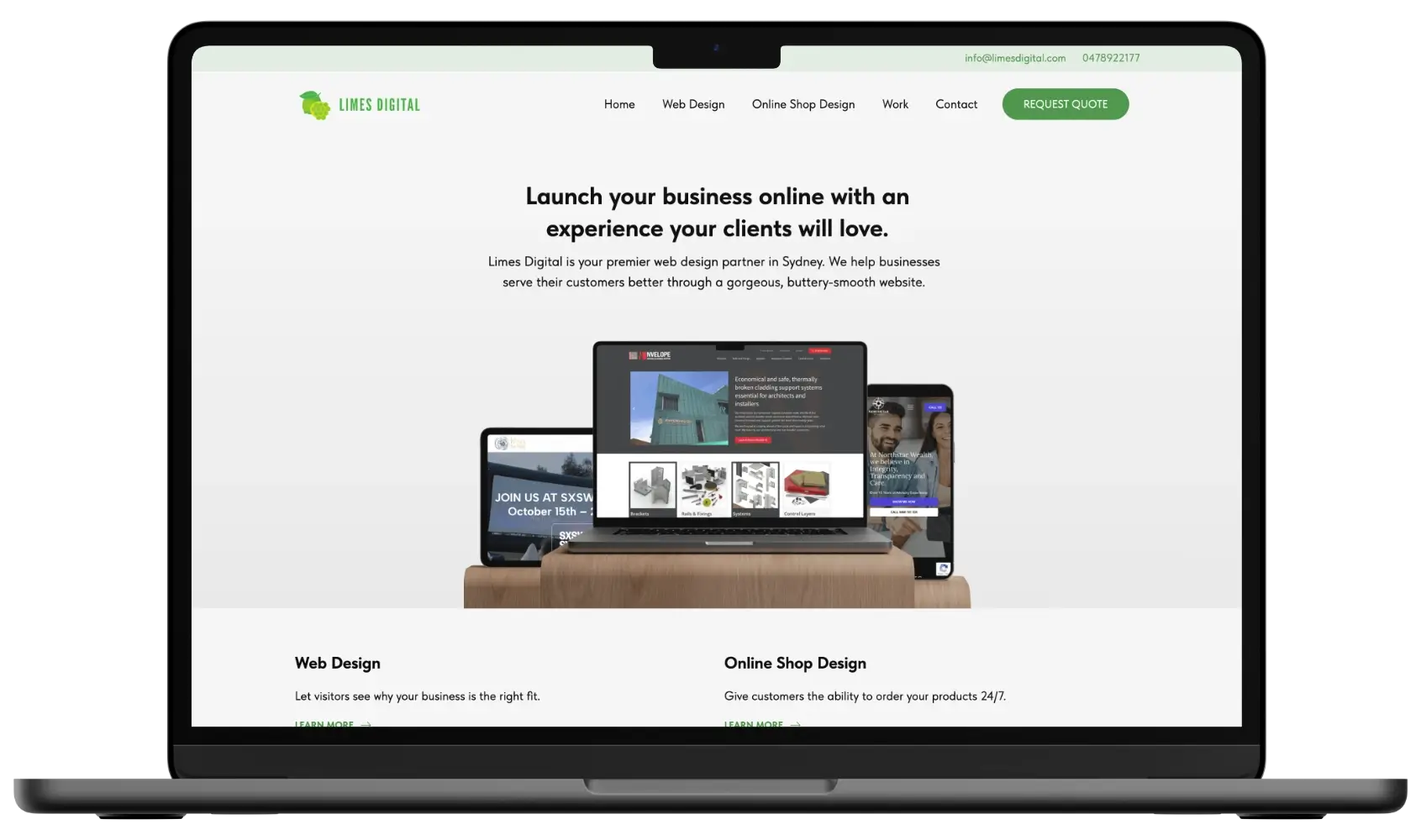 Limes Digital website design