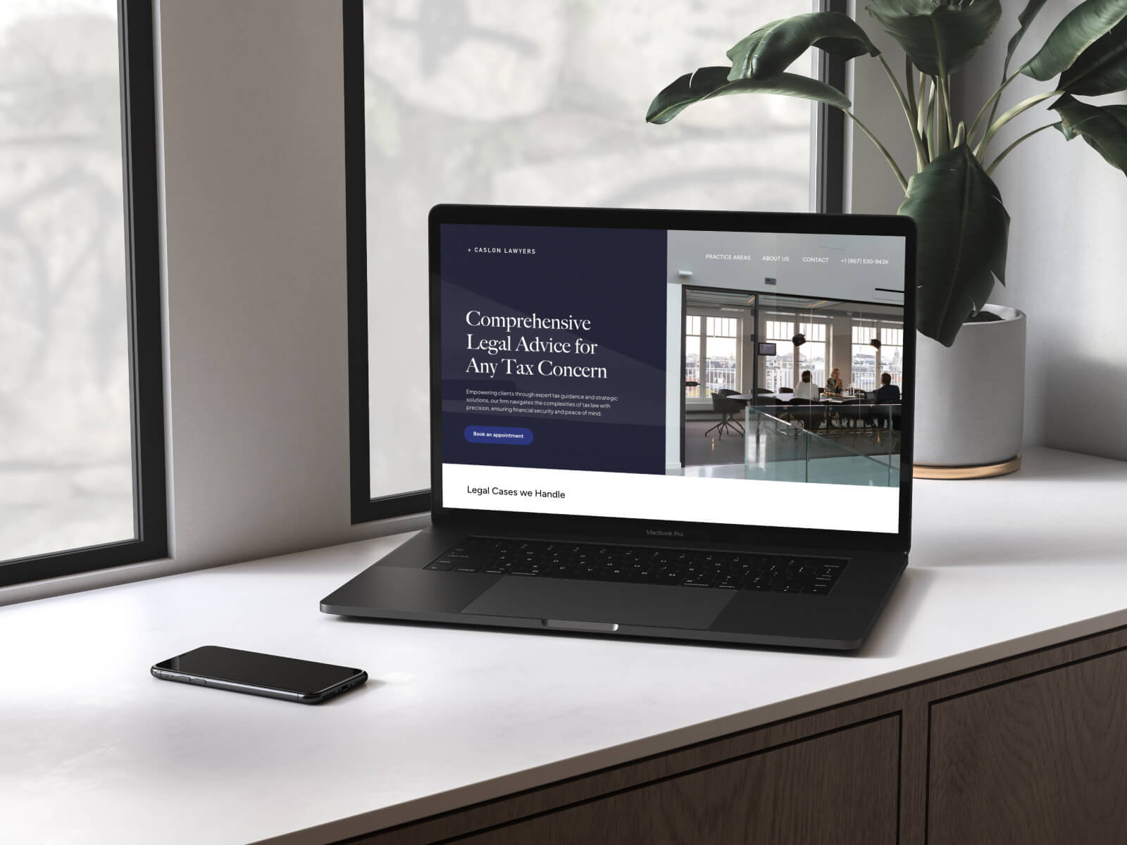 Local business website design mockup