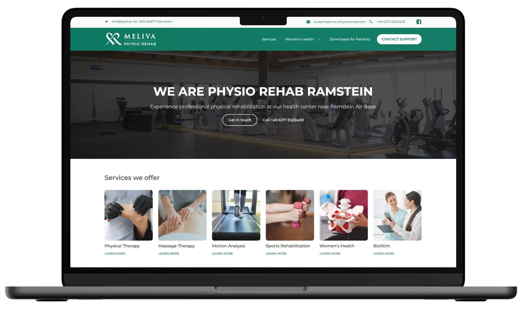 MVZ Physiorehab website design