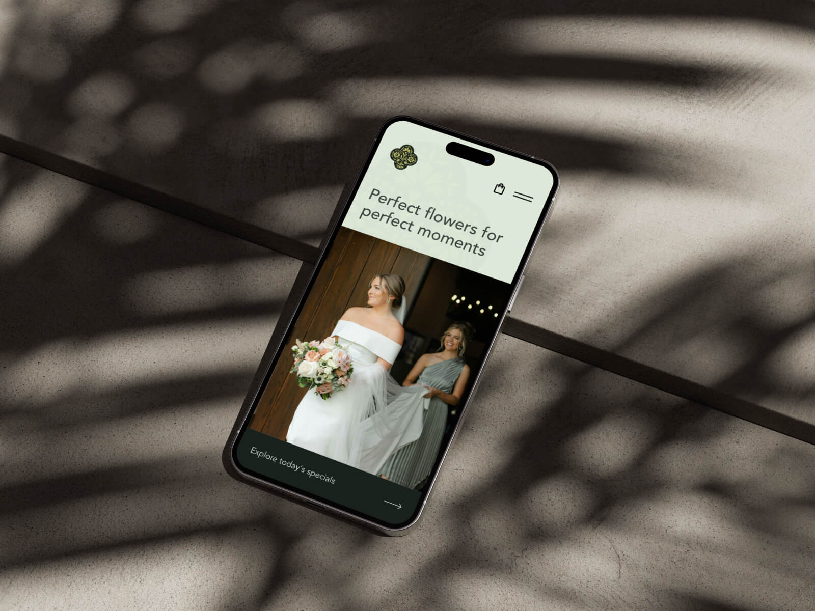 Online shop website design mockup