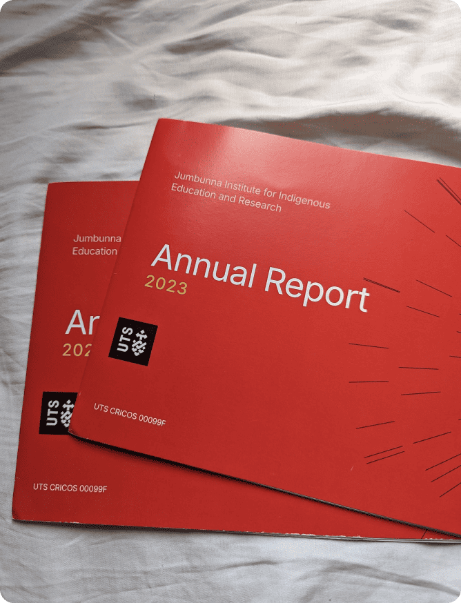 UTS Jumbunna Institute annual report design